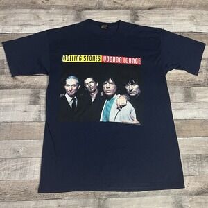 Rolling Stones Shirt Size XL Blue Vintage 90s Voodoo Lounge Rock Band Tee